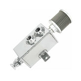 1L/2L Oil Catch Can Reservoir Tank +Breather Filter Baffled 10AN Fitting Aluminum